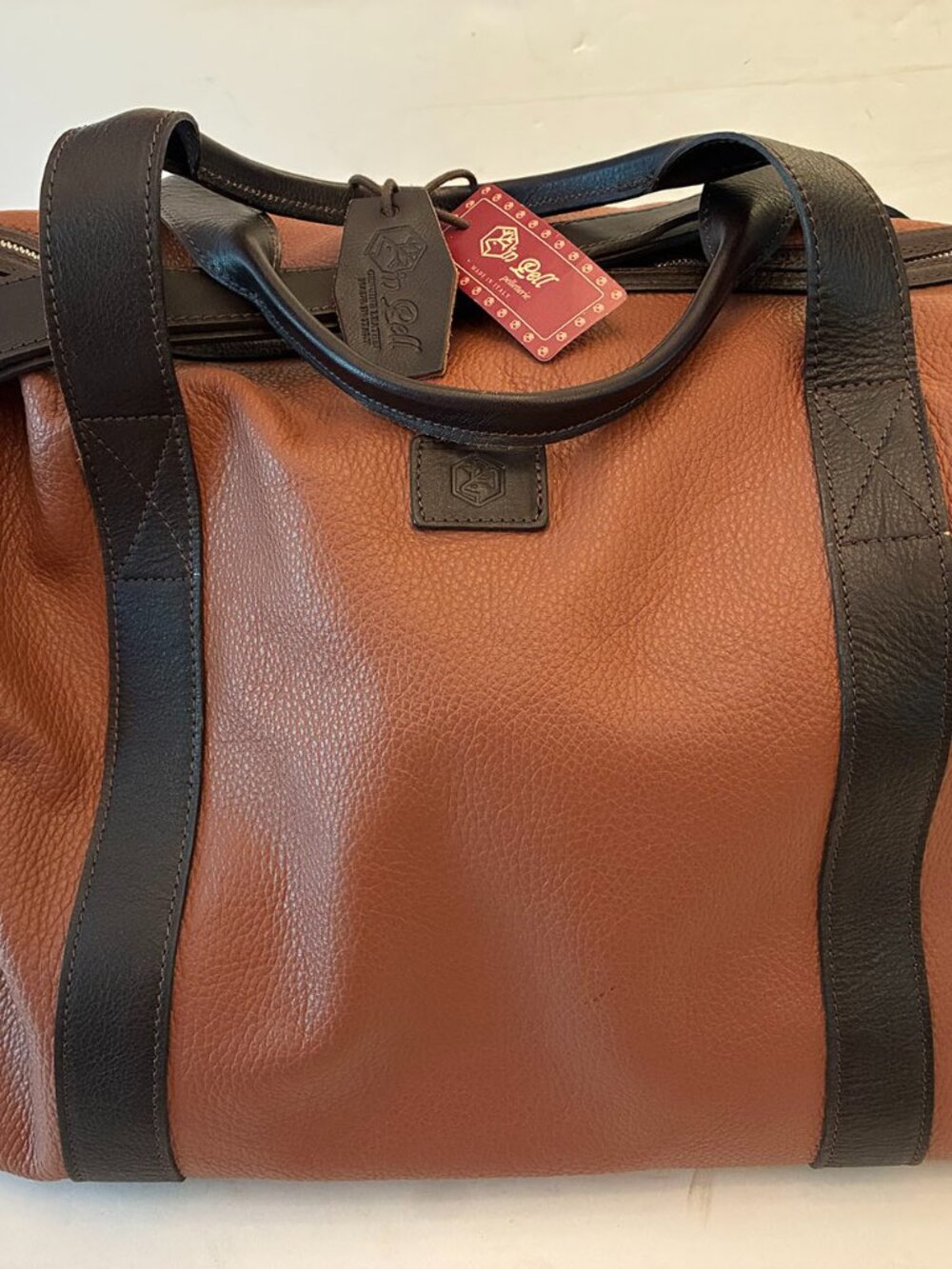 Valentina / Pelle Leather Duffle Bag, Made in Italy